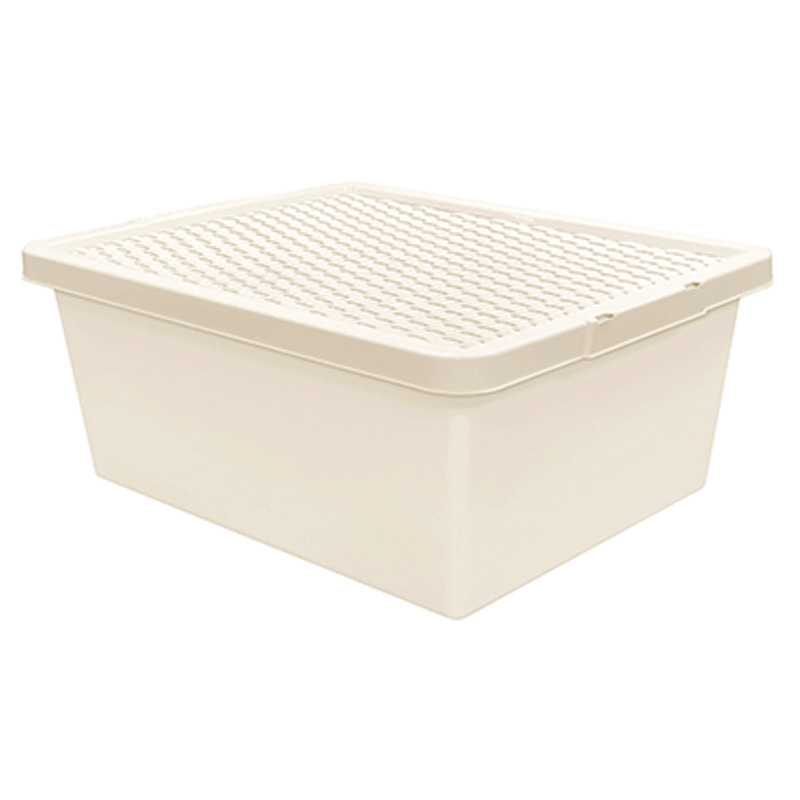 Plastic Storage Box 10 Litres - Cream by Thumbs Up Bury