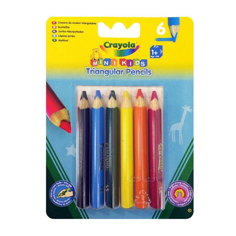 Crayola Mini Kids 6 Triangular Pencils Set