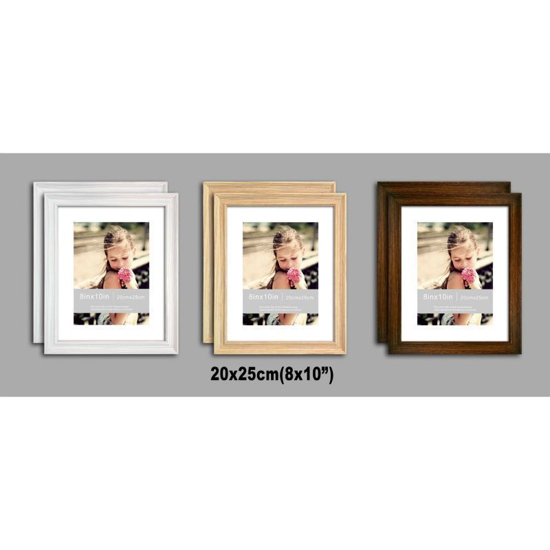 2 Pack of MDF New Grace Picture Frame 8x10 Inches - Natural Wood Grain