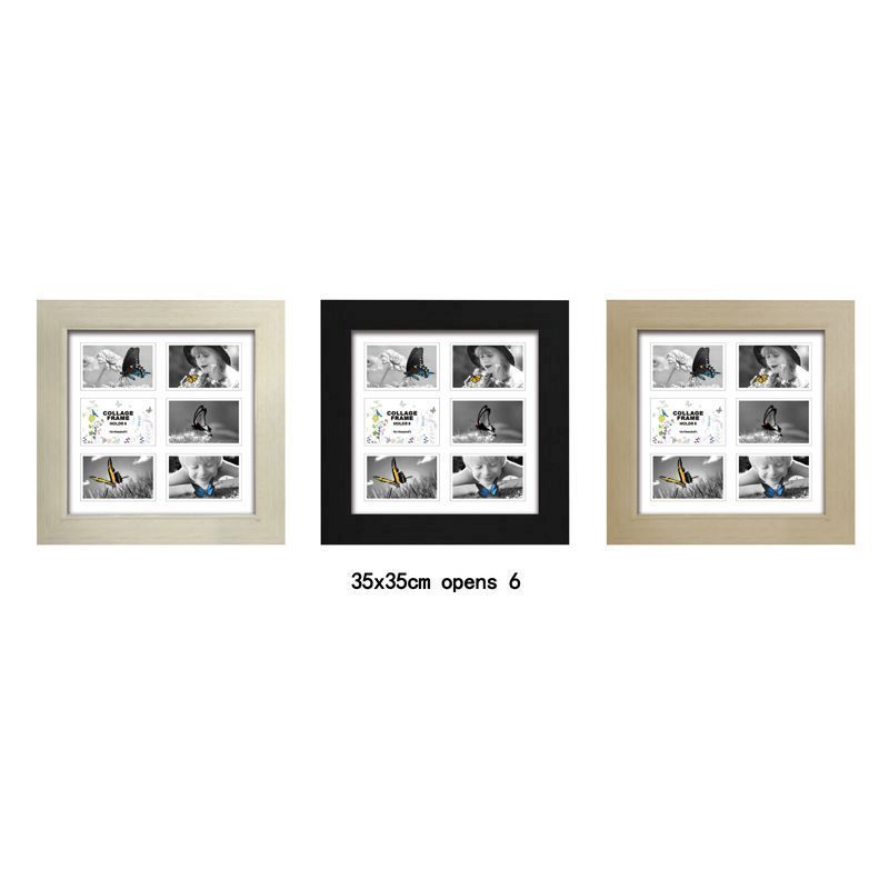 MDF 30mm Collage Picture Frame 35x35cm 6 Spaces - White
