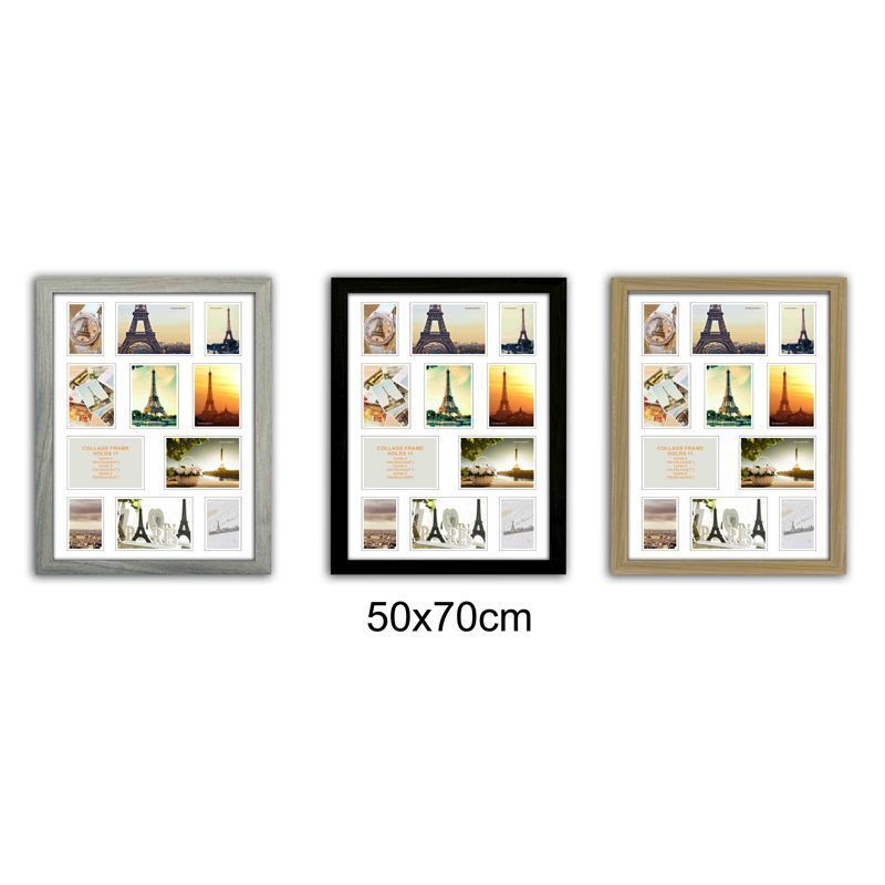Collage Picture Frame 50x70cm 11 Spaces - Black