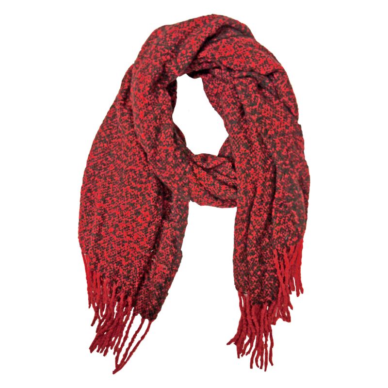 Blanket Scarf - Red And Black Speckle