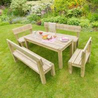 See more information about the Philippa Garden Patio Dining Set by Zest - 6 Seats