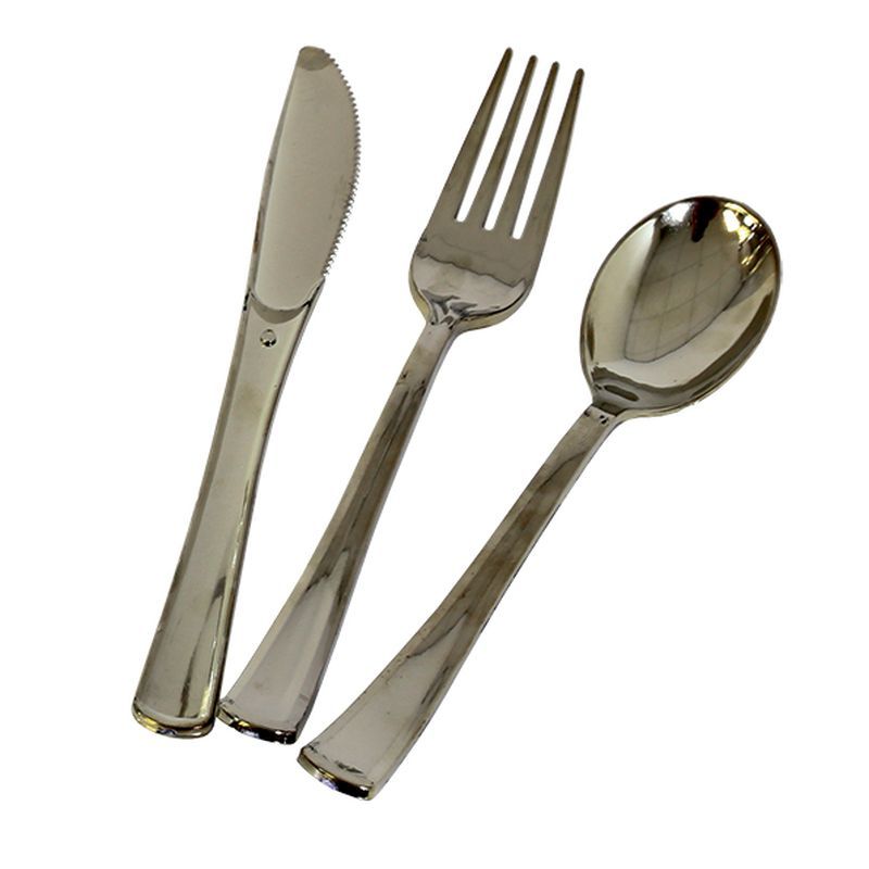 30 Pack Gold Plastic Cutlery