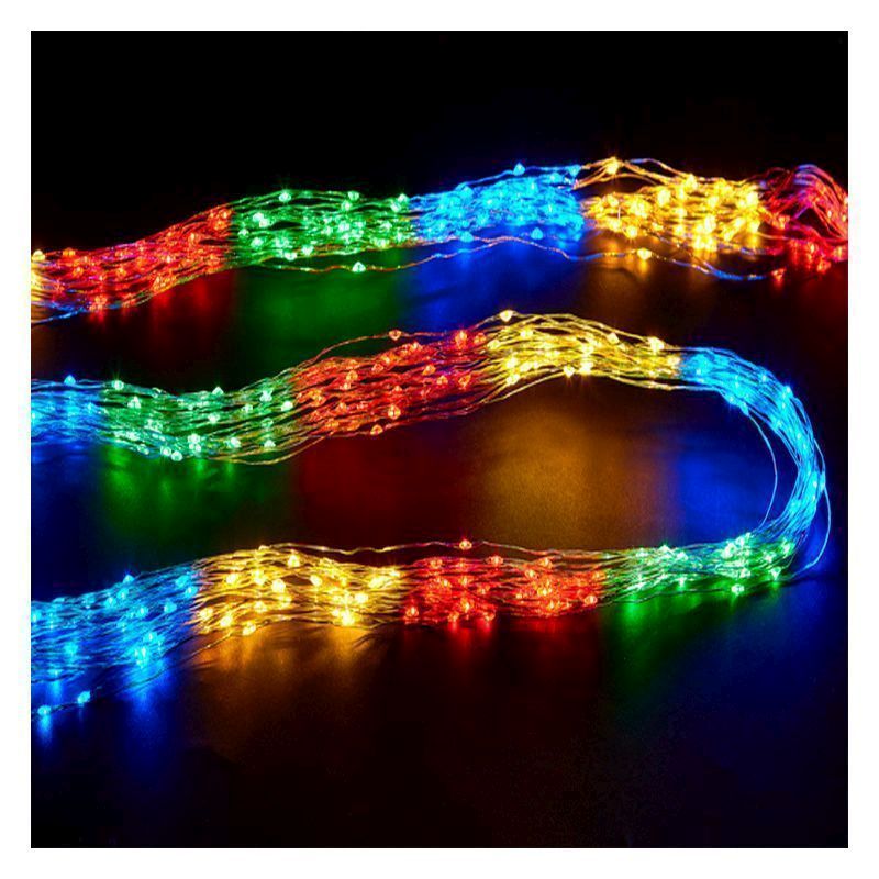 400 LED Indoor Multicolour 20 Strand Cluster Feature Light Mains 2m