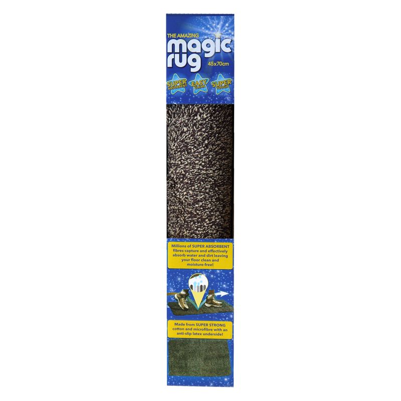 45x70cm The Amazing Magic Rug Poly - Medium Brown Mix