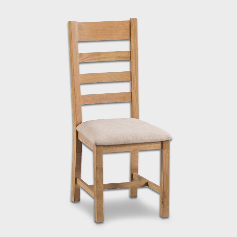 Cotswold Oak Dining Chair Wood & Fabric Natural