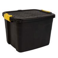 See more information about the Plastic Storage Box 42 Litres - Black Heavy Duty by Strata