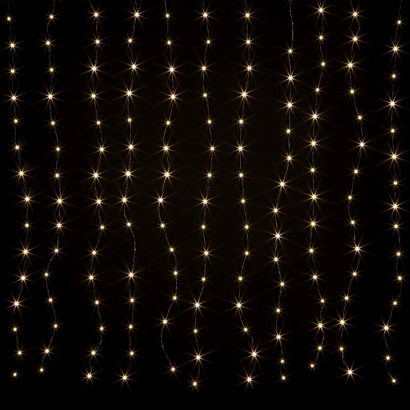 Curtain Christmas Light Multifunction Warm White Indoor 198 LED by Astralis