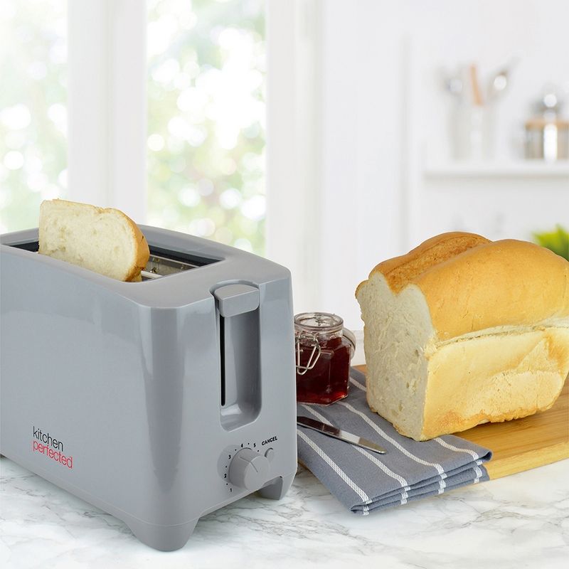 Extra Wide Slot Toaster By KitchenPerfected - Grey