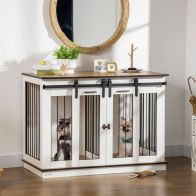 See more information about the PawHut Two-Room Modern Dog Crate