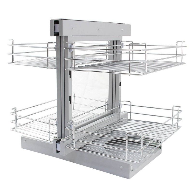 Stainless Steel Kitchen Cupboard Drawers 1 Drawers 68cm - Silver Corner Pull Out Right Hand by KuKoo