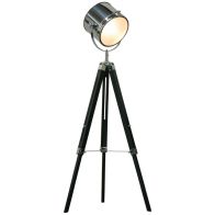 See more information about the Homcom Industrial Style Adjustable Tripod Floor Lamp Searchlight Reading Lamp