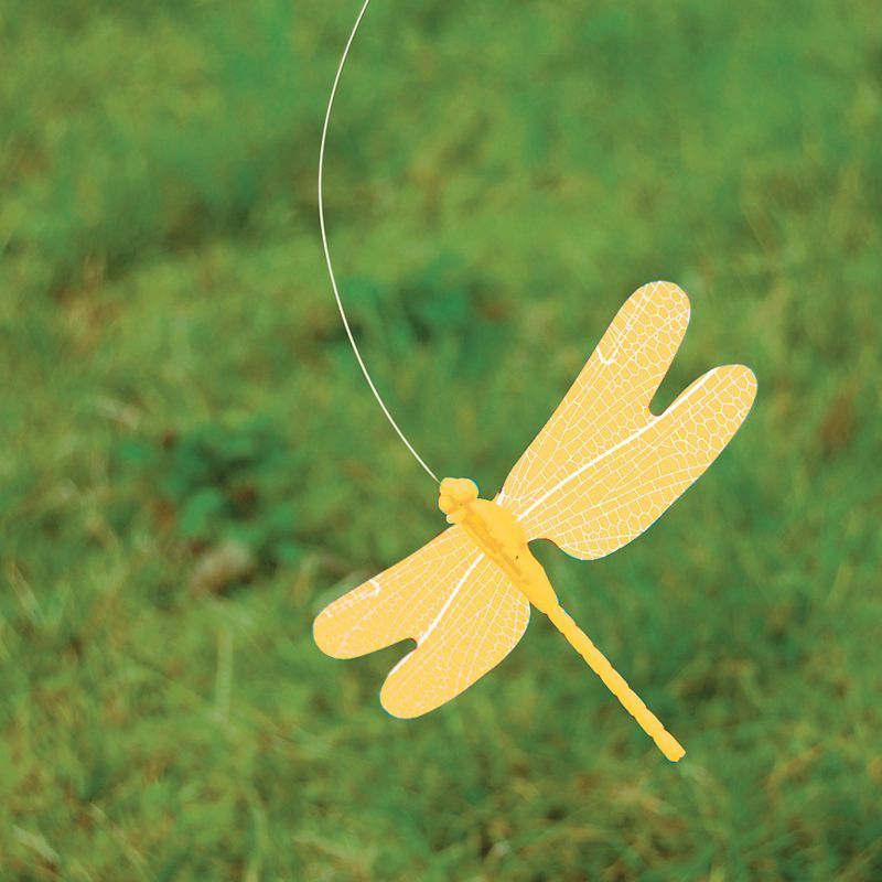 Bright Garden Fluttering Solar Dragonfly (Yellow)