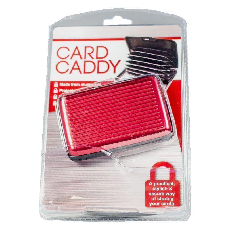 Aluminium Card Wallet Case - Red