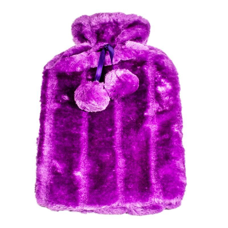 Hot Water Bottle Fur Cover 2L Purple