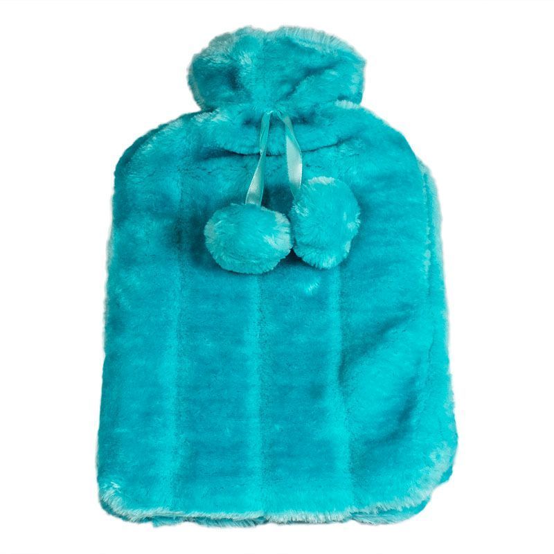 Hot Water Bottle Fur Cover 2L (Turquoise)