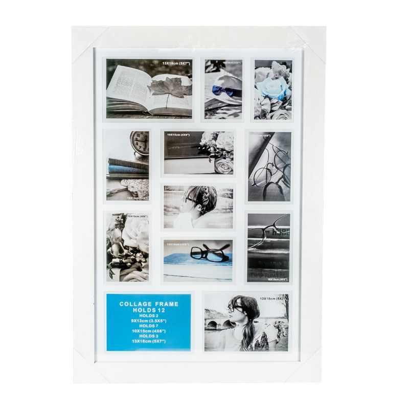 Collage Photo Frame 12 Openings (White)