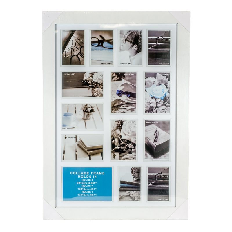 Collage Photo Frame 14 Openings (White)