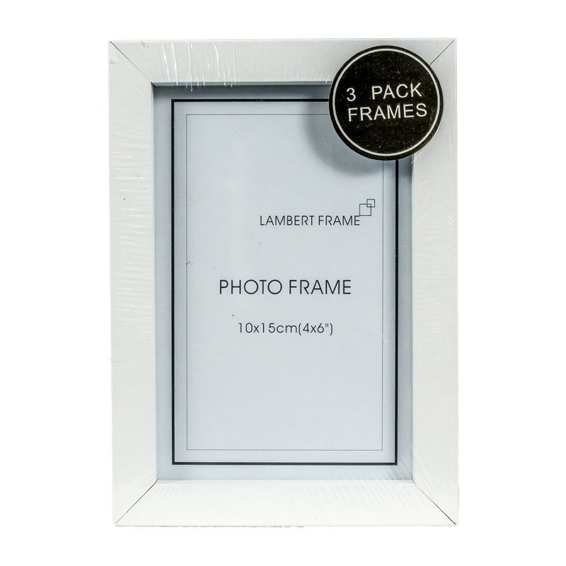 Photo Frame 4x6inch 3 Pack (White)