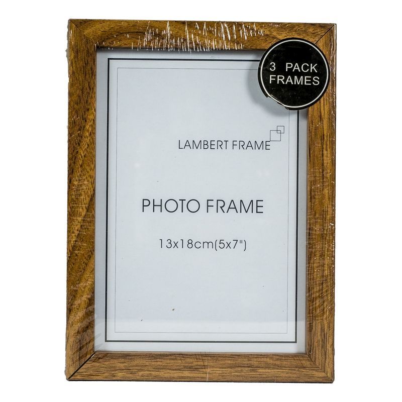 Photo Frame 5x7inch 3 Pack (Wood Grain)