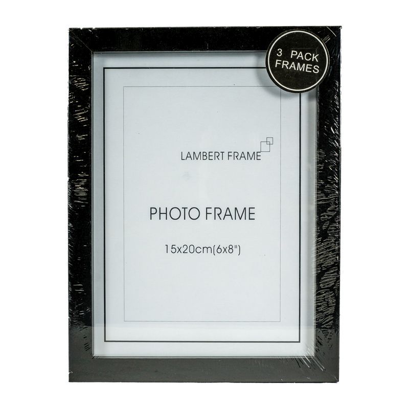 Photo Frame 6x8inch 3 Pack (Black)