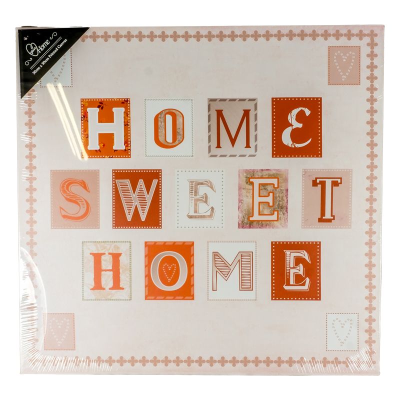 Sweet Home Orange Canvas Print 50x50cm