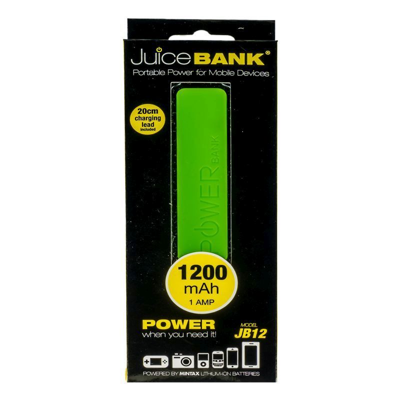 Power Bank Charger 1200mAh (Lime Green)
