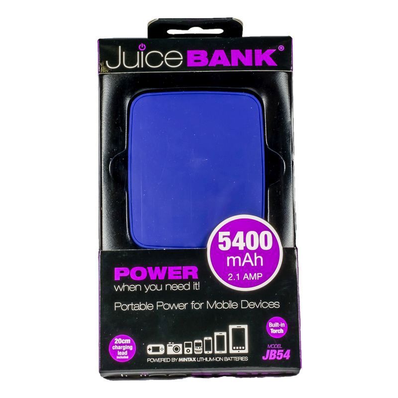 Juice Bank Power Bank Charger 5400mAh (Purple)