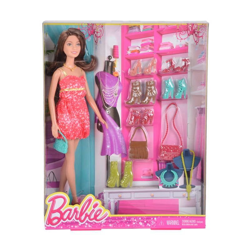 Barbie Doll and Fashion Shoes Brunette