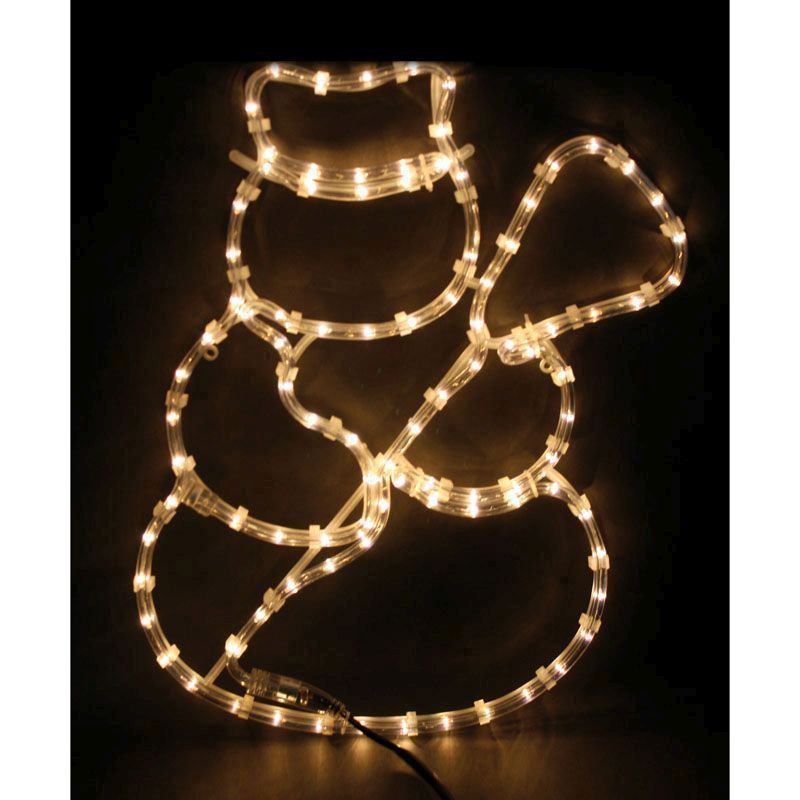 Warm White Outdoor Snowman Rope Light Decoation Mains 47cm