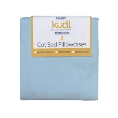 See more information about the 2 Kudl Pillowcases Cotton Light Blue 2 x 1ft by Kidsaw