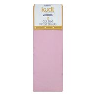 See more information about the 2 Kudl Cot Bed Sheets Cotton Pink 2 x 5ft by Kidsaw