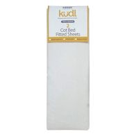 See more information about the 2 Kudl Cot Bed Sheets Cotton White 2 x 5ft by Kidsaw