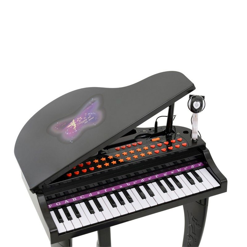 Homcom Mini Electronic Piano Withstool-Black