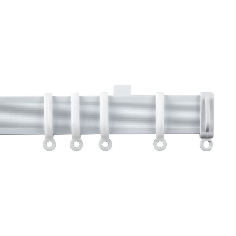 Streamline 120cm Straight Curtain Track - White