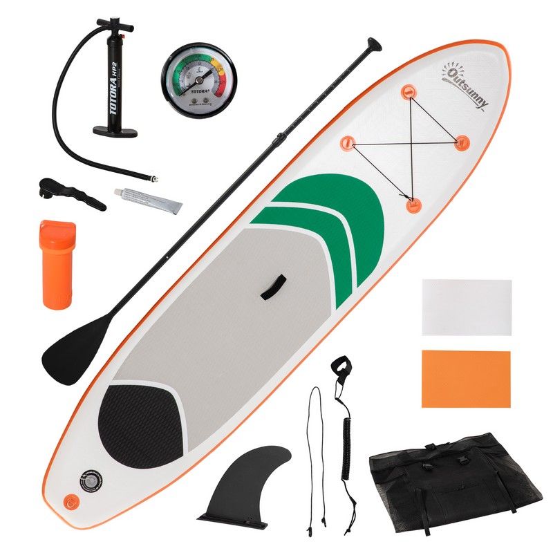 Outsunny 10'6" X 30" X 6" Inflatable Stand Up Paddle Board