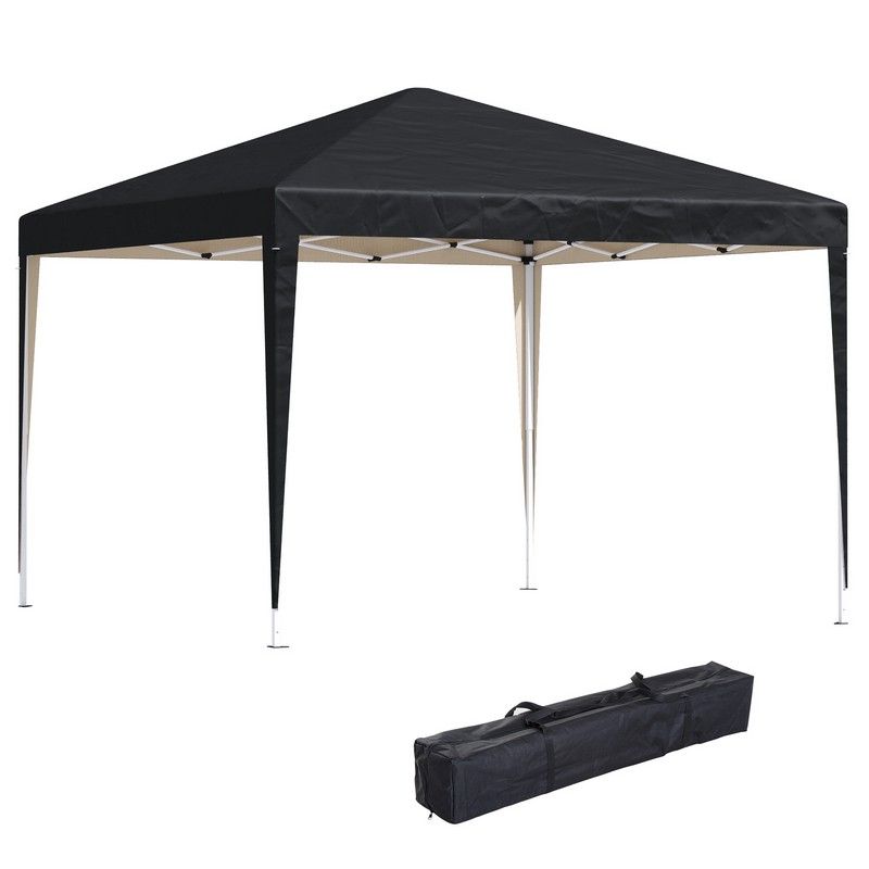 Outsunny 3 x 3 meter Garden Heavy Duty Pop Up Gazebo Marquee Party Tent Folding Wedding Canopy-Black