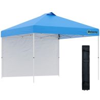 See more information about the Outsunny 3X3(M) Pop Up Gazebo With 1 Side And Roller Bag