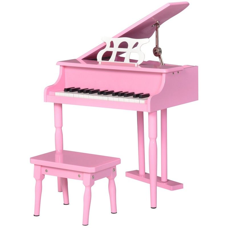 Homcom 30 Keys Mini Kids Piano For Child With Music Stand And Bench Best Gifts Toy