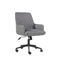 See more information about the Pair of Urban Bauhaus Office Chairs Metal & Faux Leather Grey