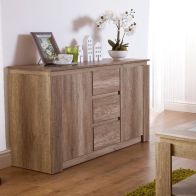 See more information about the Canyon Large Sideboard Natural 2 Doors 4 Shelves 3 Drawers