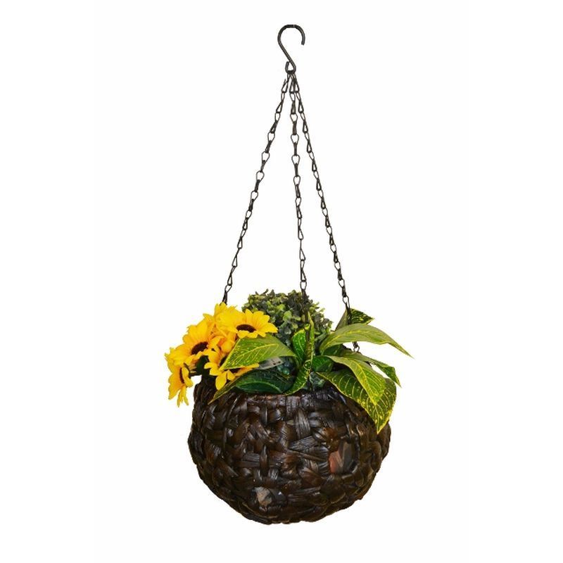 Water Hyacinth Ball Hanging Basket Planter 9Inch