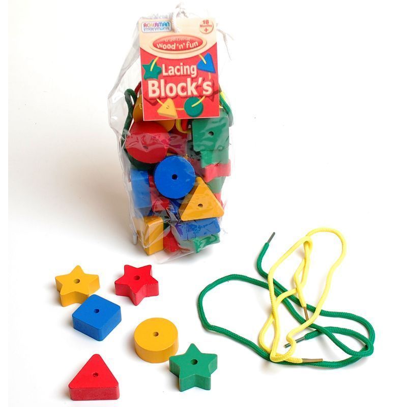 Toy Wooden Shapes in Bag
