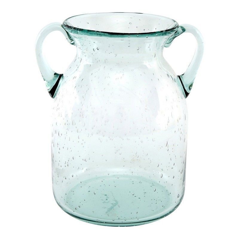 Vase Glass with Bubble Pattern - 17cm