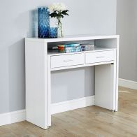 See more information about the Regis Extending Console Table White 2 Drawers 98.5cm