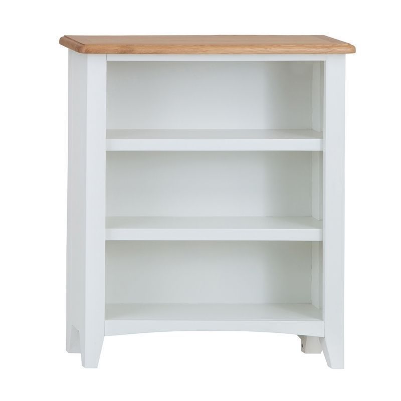 Ava Oak Bookcase White 3 Shelves