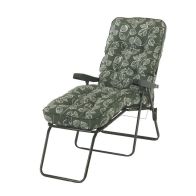 See more information about the Aspen Garden Folding Sun Lounger by Glendale with Green & White Cushions