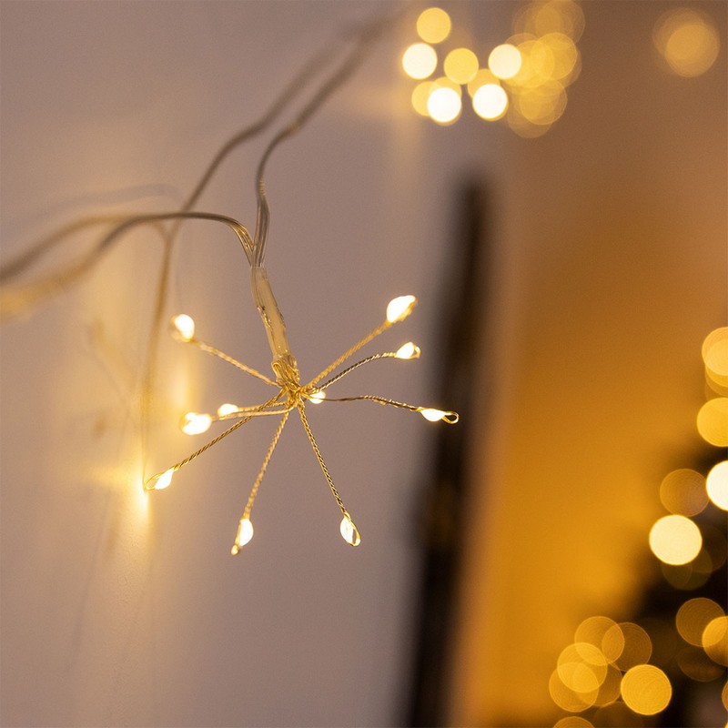 String Fairy Christmas Lights Warm White Outdoor 40 LED - 6m Dandelion by Wensum