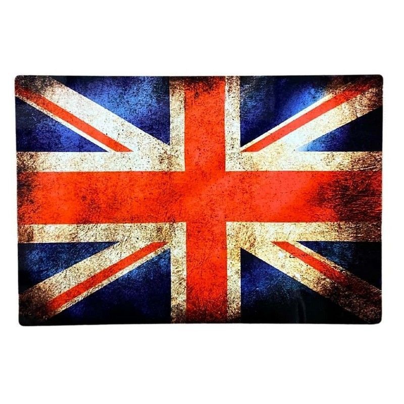 Vintage Union Jack Sign Metal Wall Mounted - 41cm